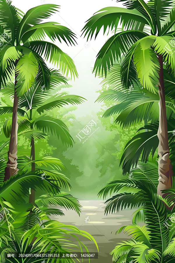 熱帶雨林背景圖素材