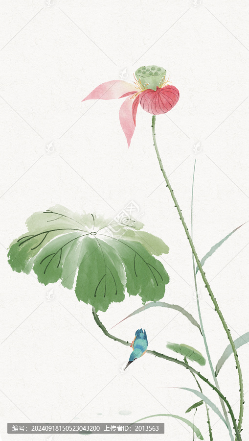 水墨荷花