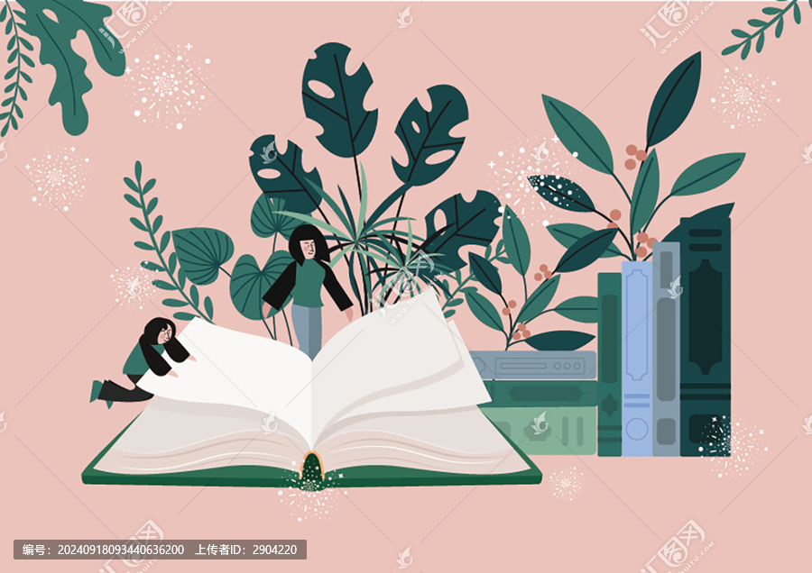 讀書插畫