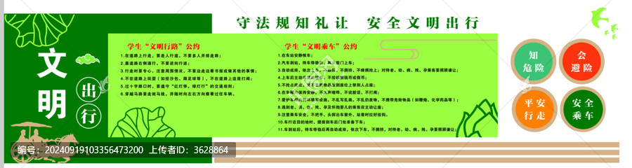 文明出行文化墻