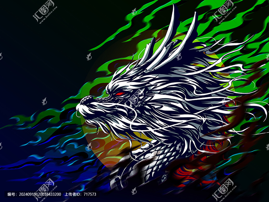 中國龍插畫
