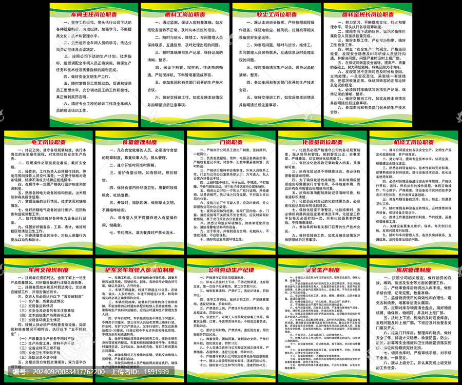 資源再生公司全套制度