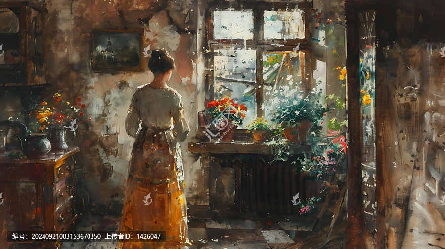 窗前的女人