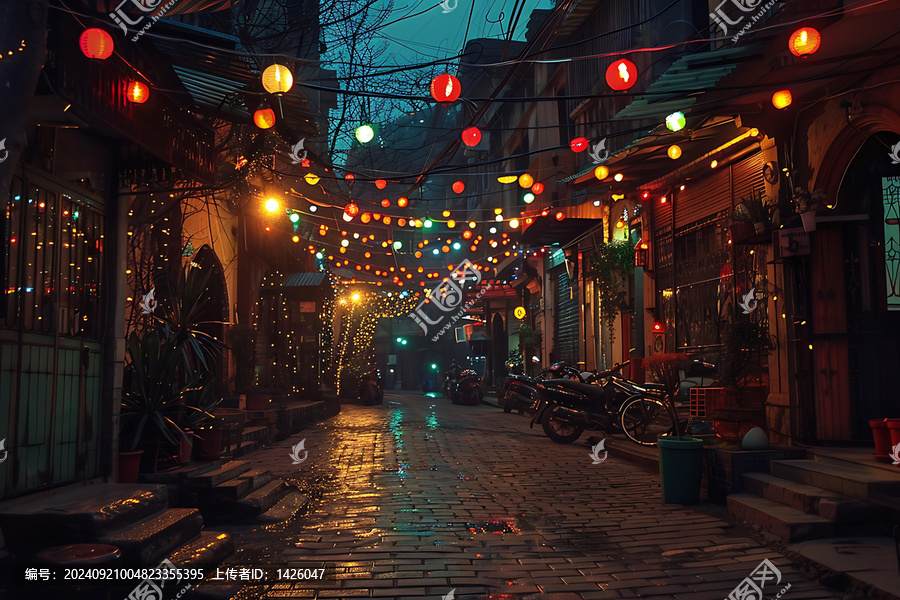 北京胡同夜景