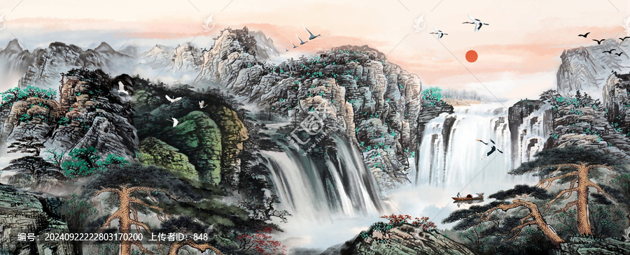大型水墨山水畫