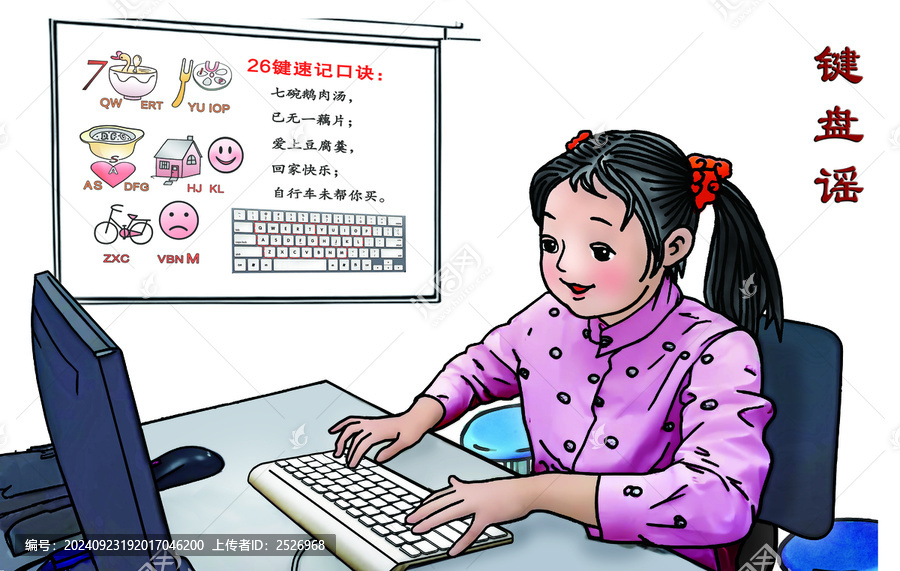 民間游戲鍵盤謠彩繪圖