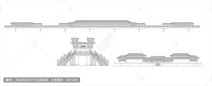 古渡廊橋線描