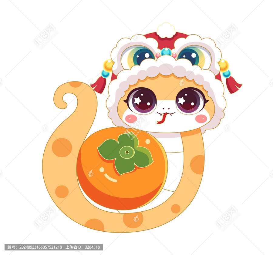 蛇年矢量描邊插畫(huà)