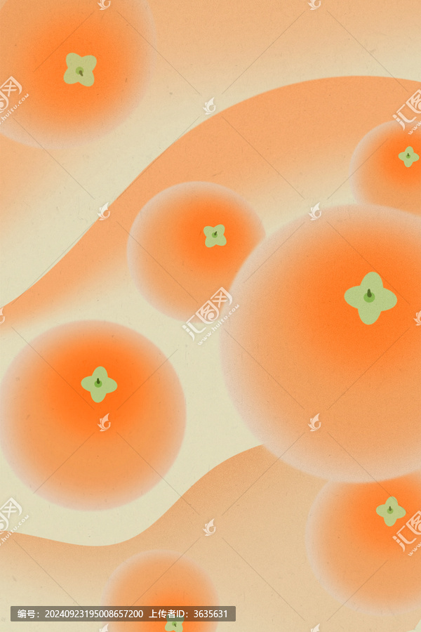 寒露節(jié)氣習(xí)俗柿子插畫