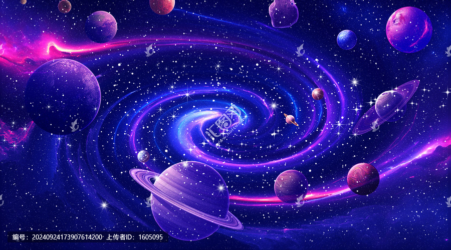 宇宙星空旋渦星球星系太空