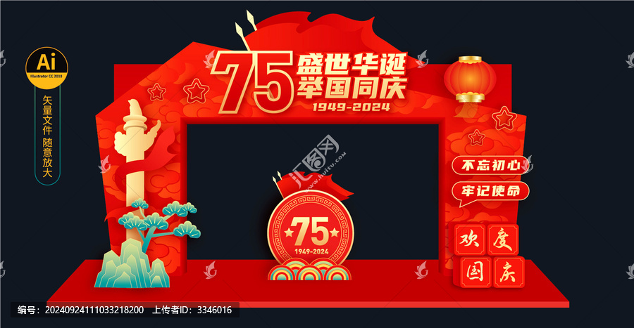 國慶75周年拱門