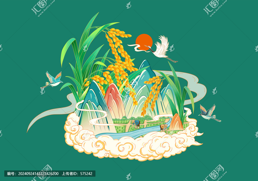 大米插畫手繪