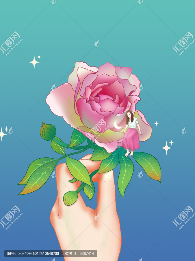 唯美創(chuàng)意花朵手繪