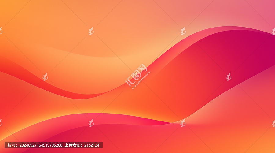 紅橙色曲線漸變背景