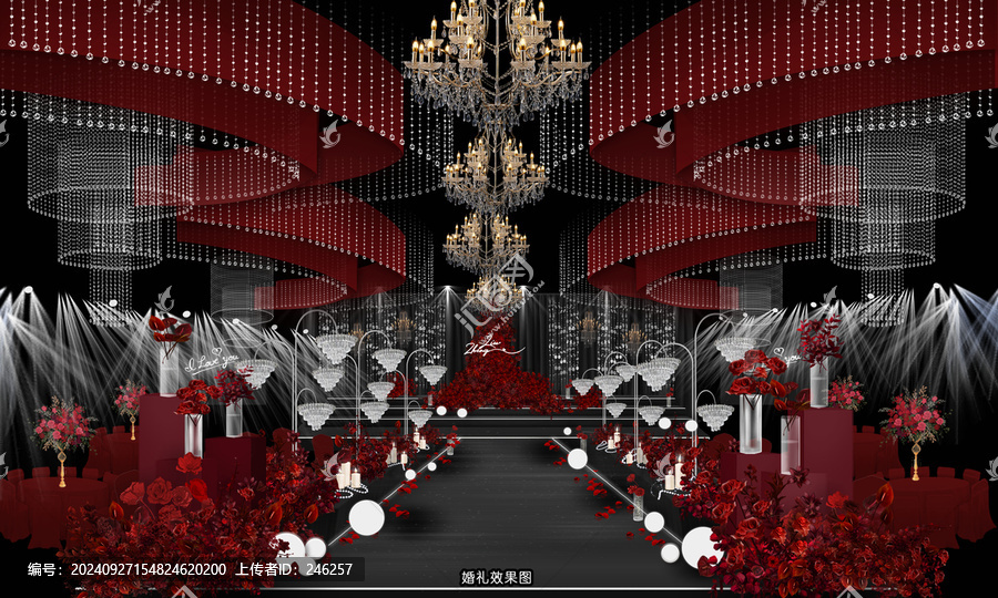 紅白效果圖