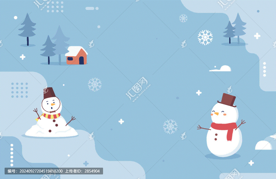 雪人圣誕節(jié)矢量插畫封面