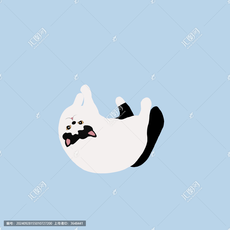 可愛(ài)卡通牛奶貓咪黑白色簡(jiǎn)約愛(ài)心