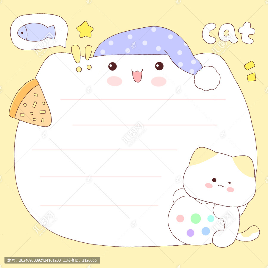 簡(jiǎn)筆畫可愛貓咪便簽設(shè)計(jì)設(shè)計(jì)