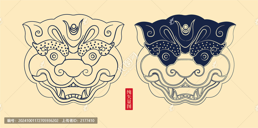 虎頭線描