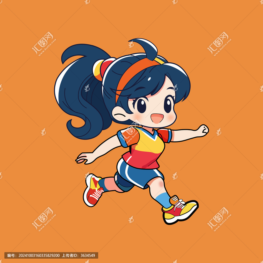 Q版運(yùn)動(dòng)活力少女