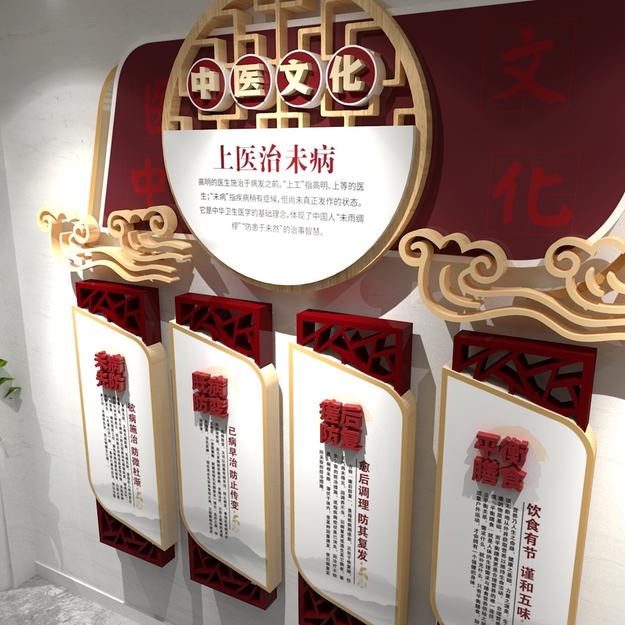 上醫(yī)治未病中醫(yī)文化墻