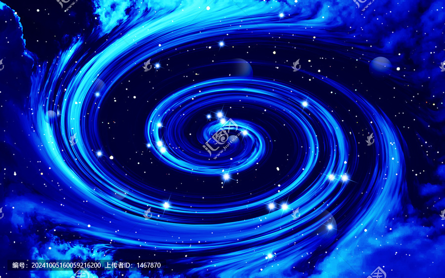 藍色旋渦星空背景