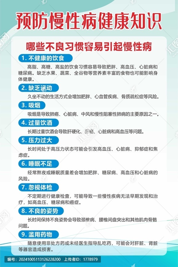 預(yù)防慢性病知識(shí)