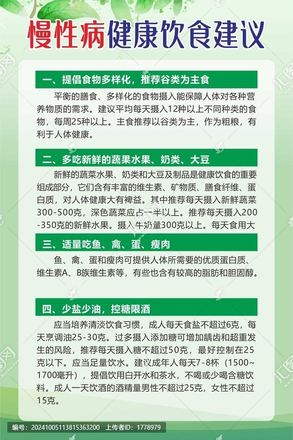慢性病健康飲食建議