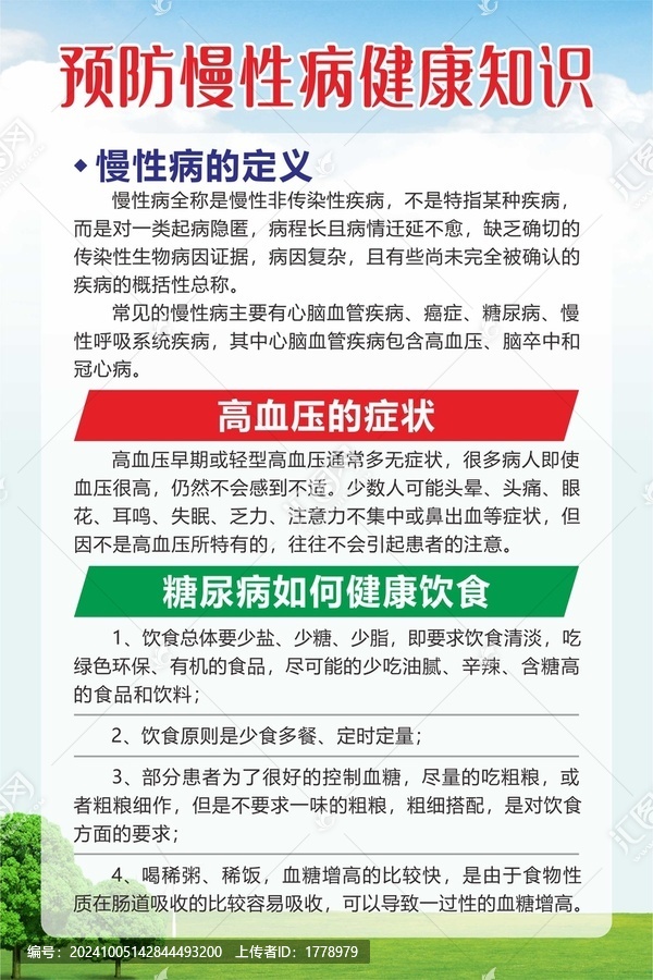預(yù)防慢性病健康知識