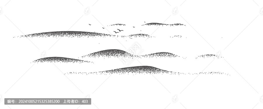 矢量黑白山水不規(guī)則雜點(diǎn)圖案