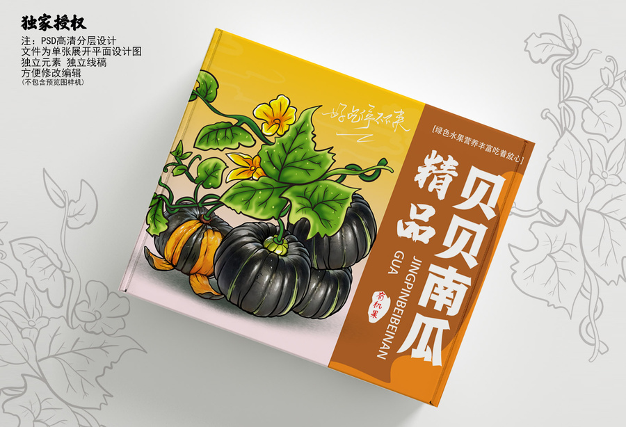 南瓜包裝插畫