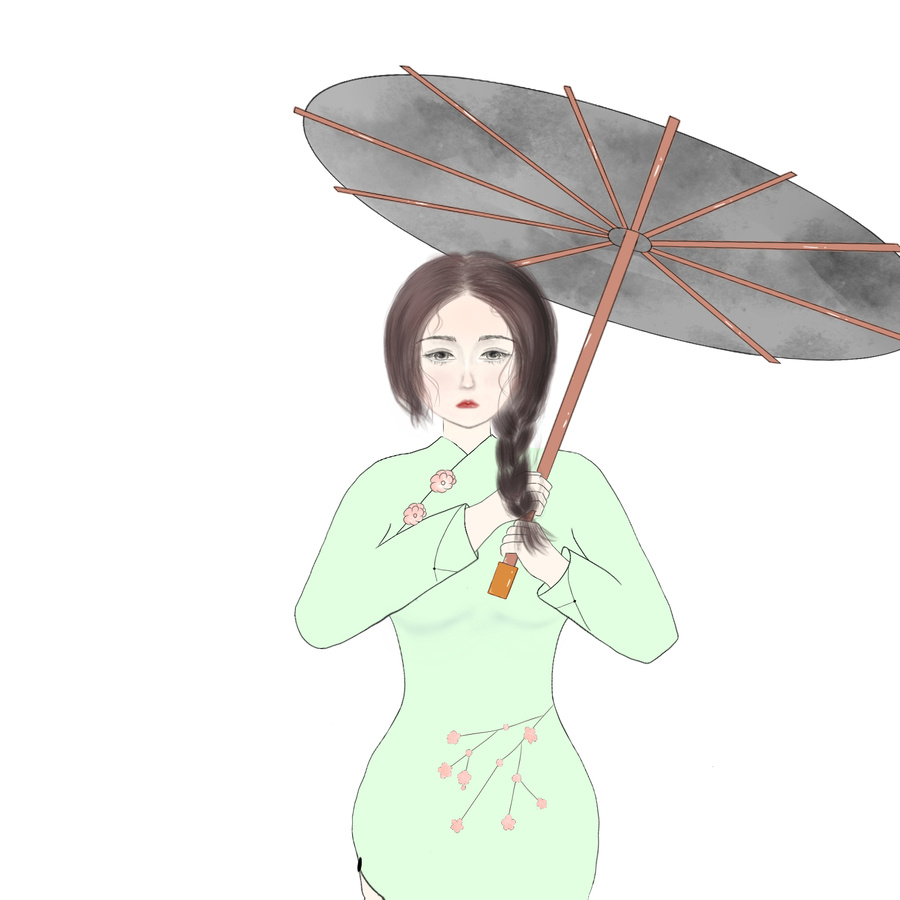民國風(fēng)清雅美女