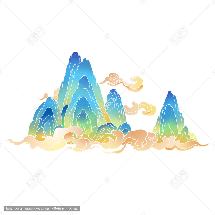 國風(fēng)山水元素