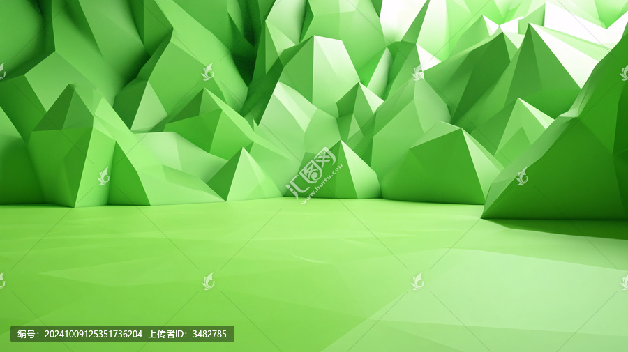 綠色炫酷3d背景