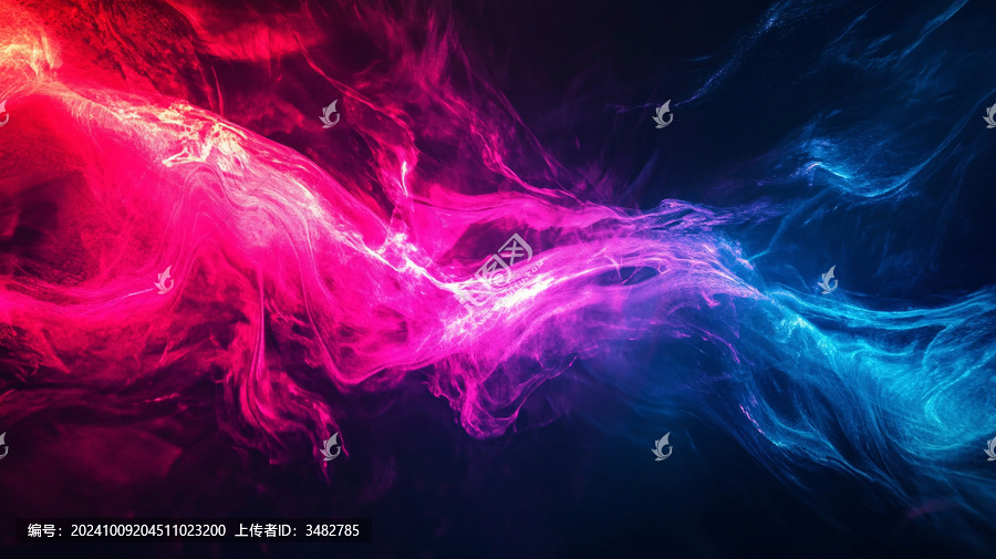 彩色煙霧暈染夢幻墨跡