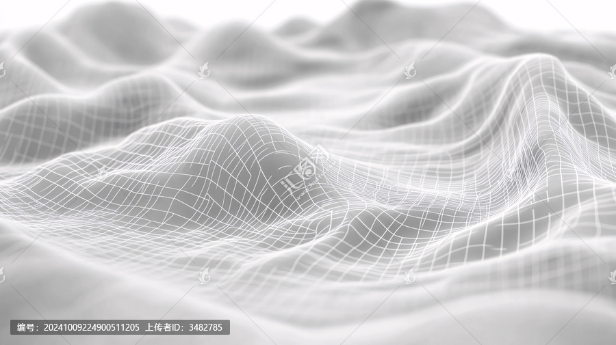 3d波浪線弧線弧形山