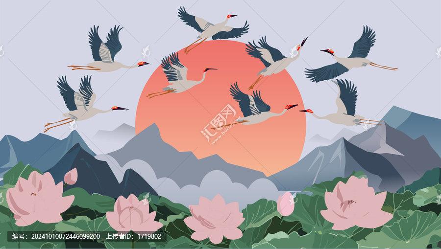 瑞鶴山水圖