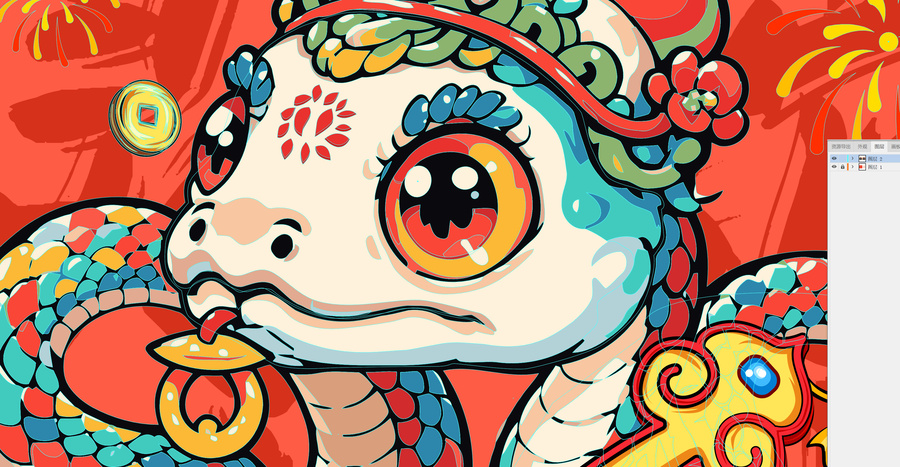 蛇年插畫