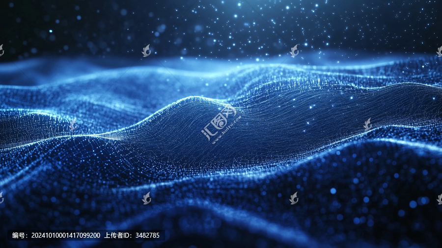 波浪粒子抽象背景