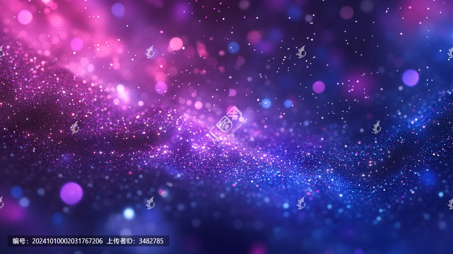 浪漫炫彩夢幻星空紫