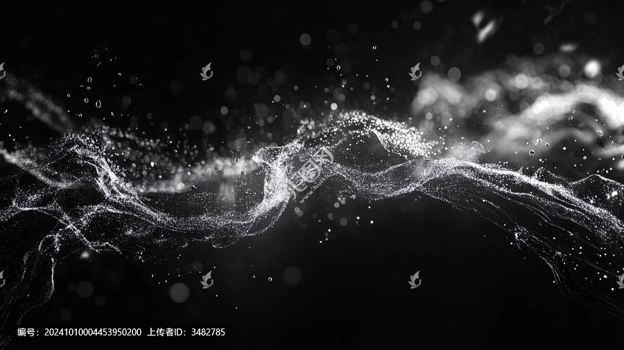波浪粒子抽象背景