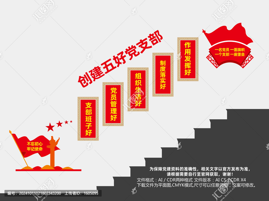 黨支部五好建設(shè)樓梯