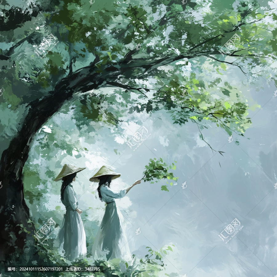 樹(shù)下的少女