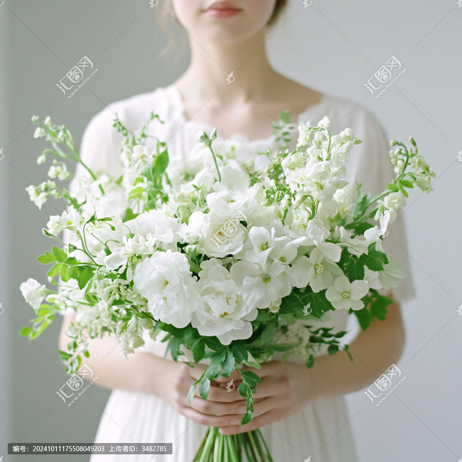 白綠漸變花藝