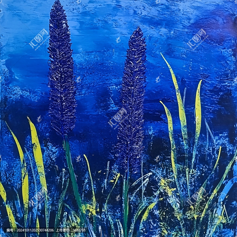 油畫棒鳶尾花