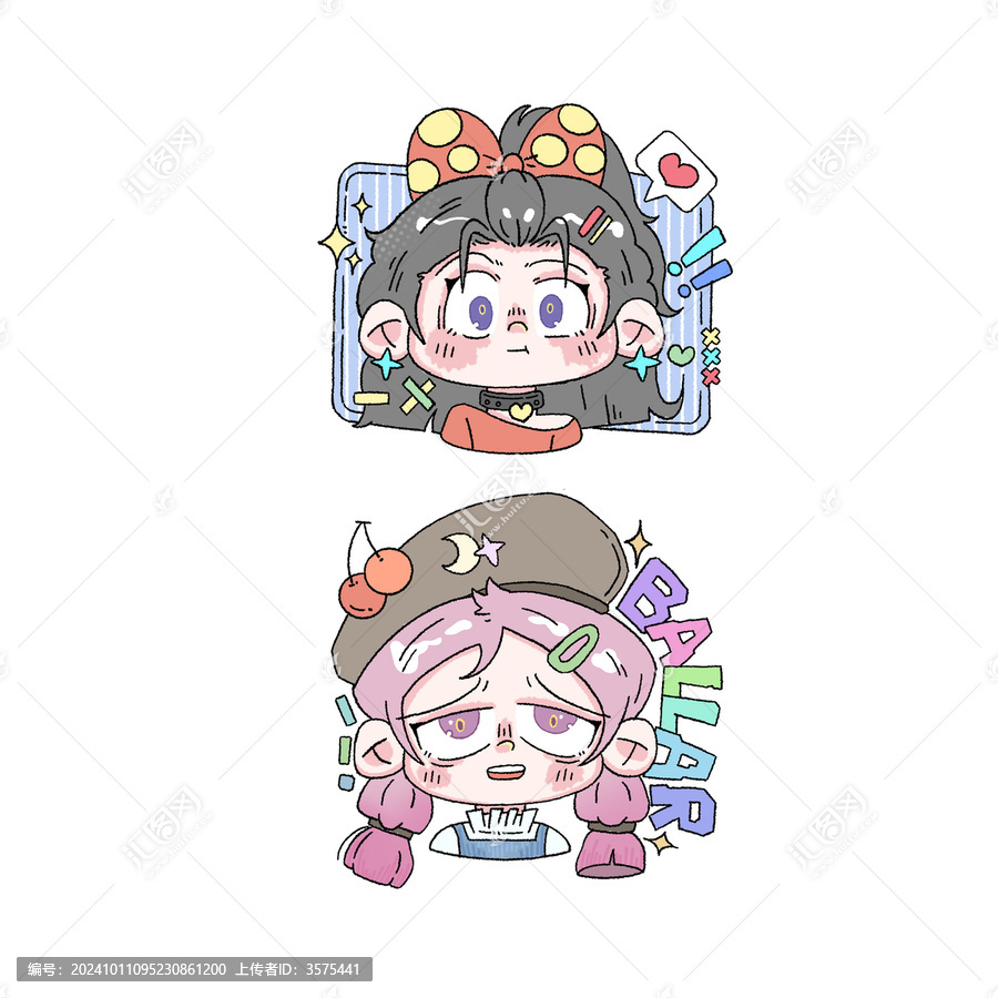 文創(chuàng)可愛卡通女孩圖案少女圖案