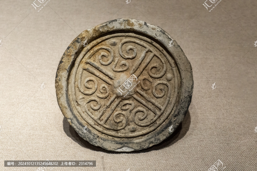 西漢卷云紋瓦當(dāng)-匯圖網(wǎng) fosd68.com 西漢卷云紋瓦當(dāng)