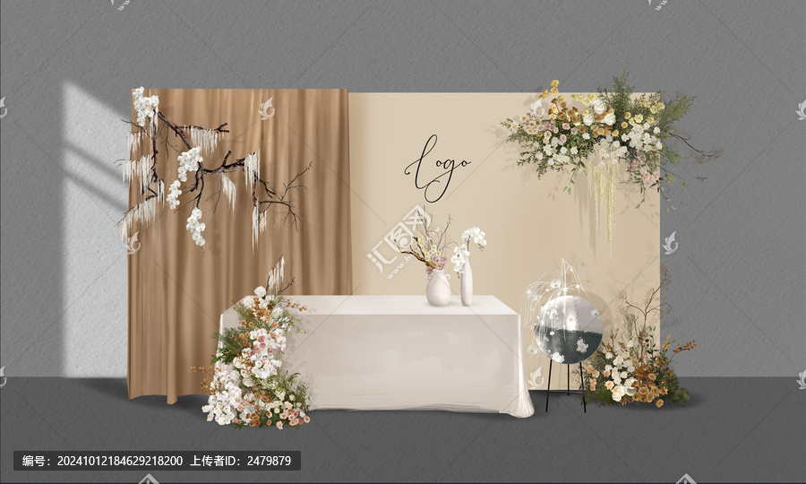 奶茶色婚禮效果圖