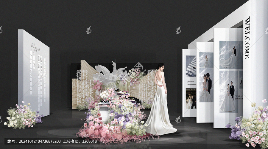 韓式滿天星婚禮效果圖