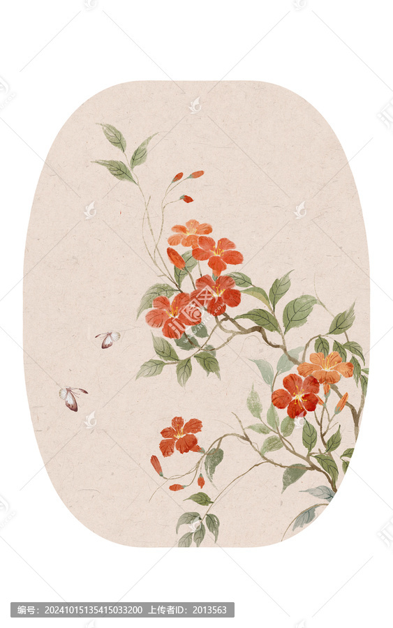 沒骨凌霄花